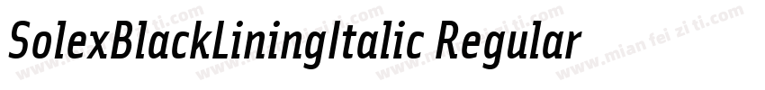 SolexBlackLiningItalic Regular字体转换